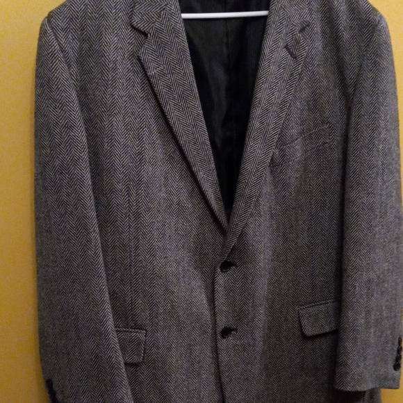 NEW GRAY PLAID WOOL TWEED ZAGATO SIGNATURE COLLECT JACKET MEASUREMENTS BELOW - Picture 3 of 7